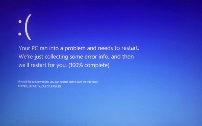 Windows 10 and 8.1 Dealing with the Kernel Security Check Failure