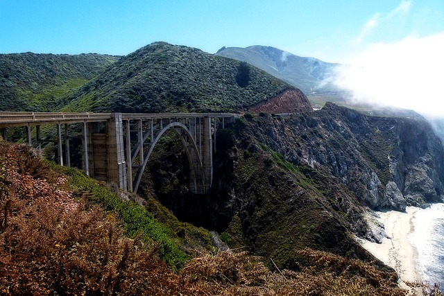 big sur, bridge, california